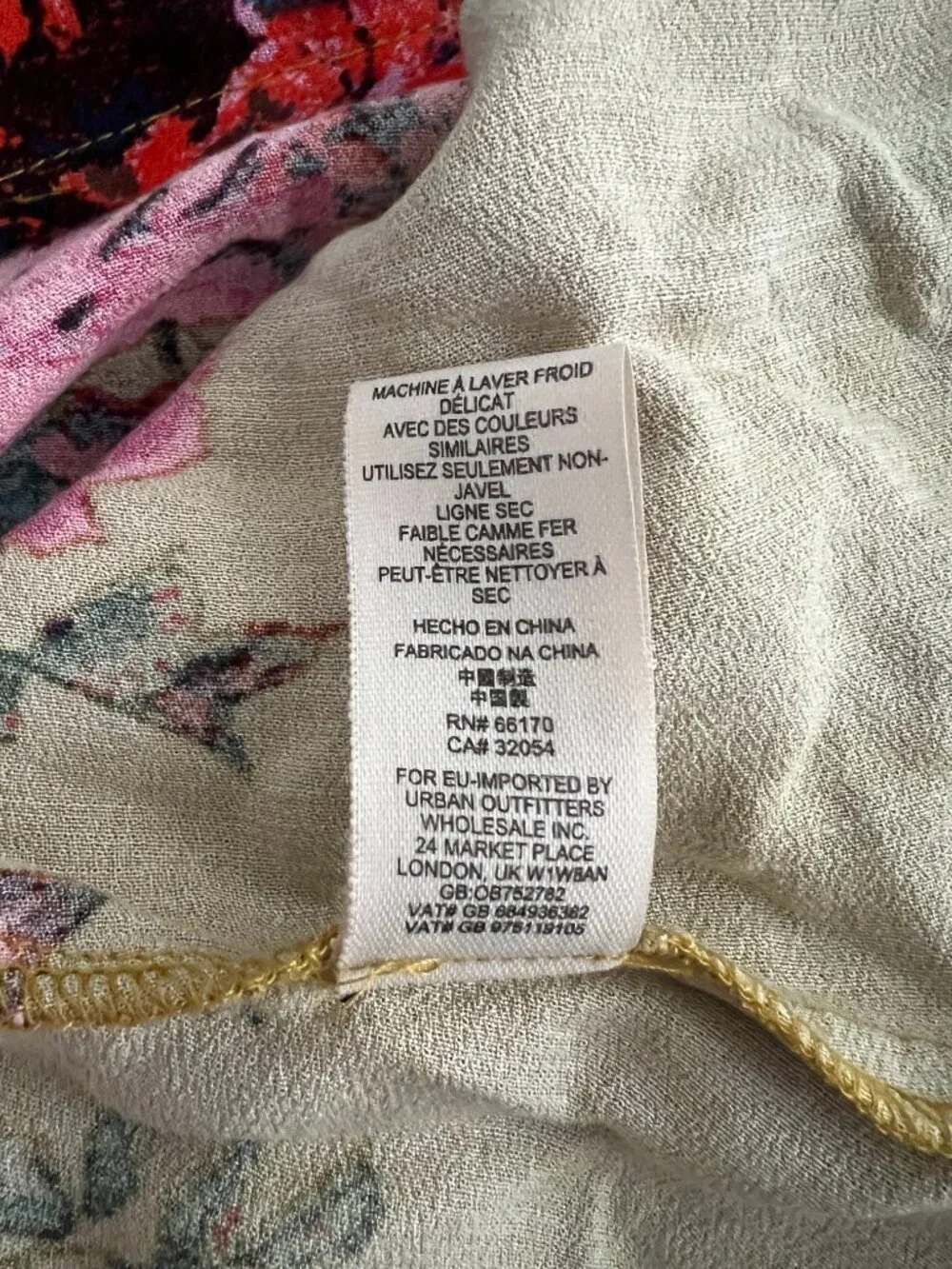 Free People Mustard Floral Midi Dress Women's M Boho Cottagecore Button Front